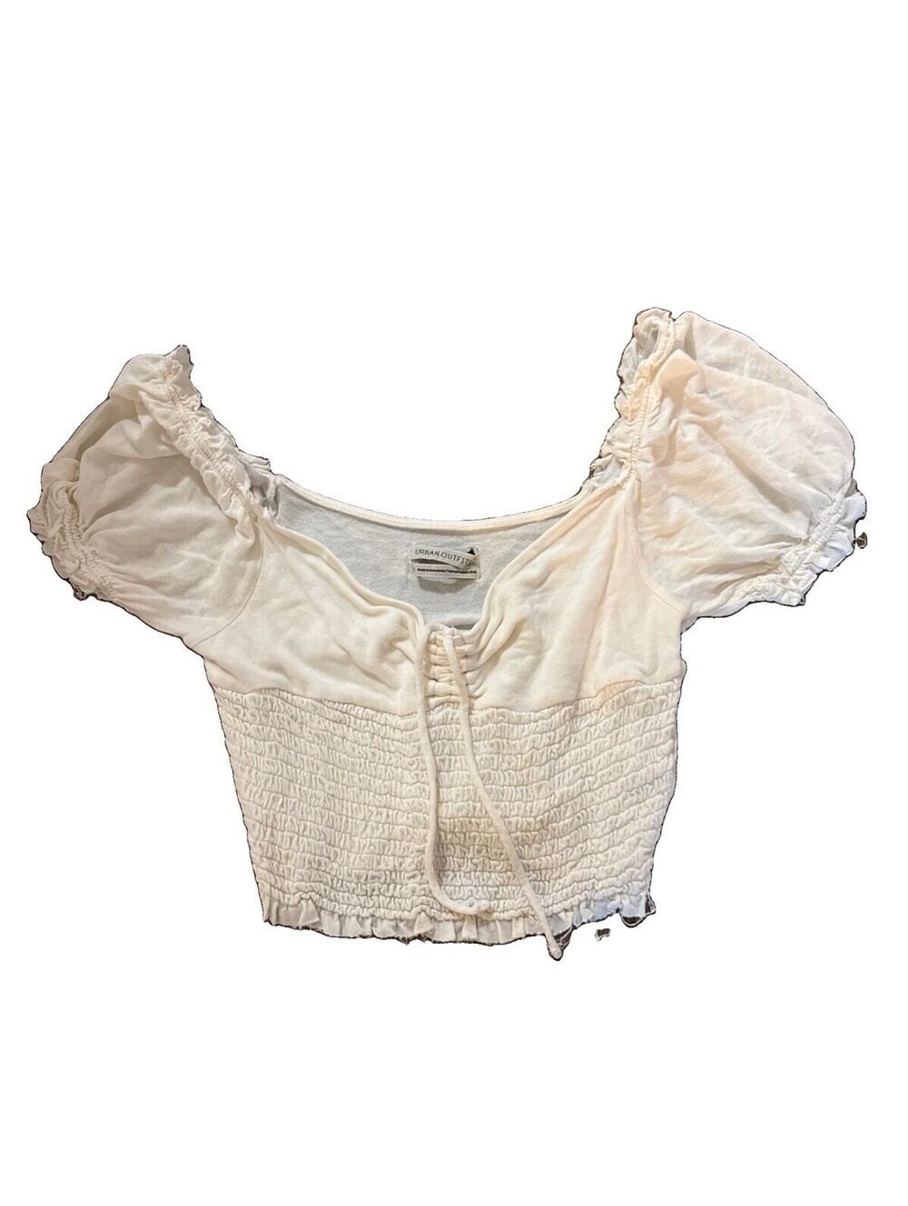 Crop Top | Womens | Cream Ivory | Urban Outfitters | Size Medium